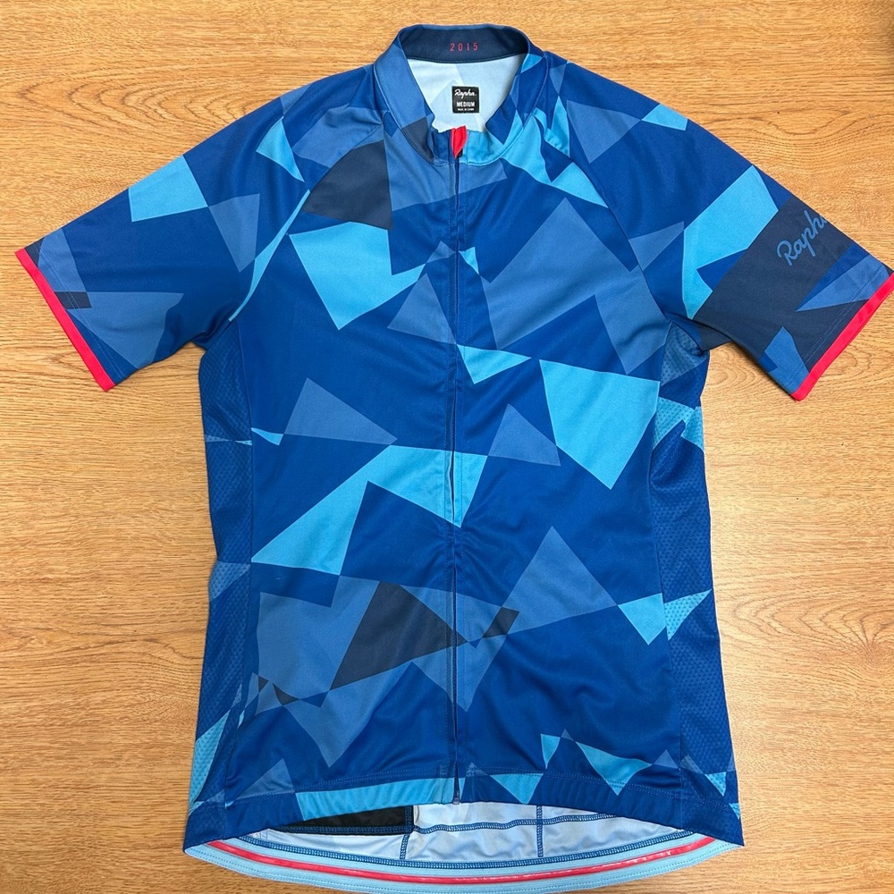Rapha Blue and Black Cycling Jersey